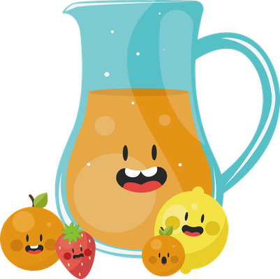 jus de fruits - boisson - alimentation - smiley émoticône émoji cartoon clipart illustration - artémotic