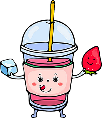 jus de fruits - boisson - alimentation - smiley émoticône émoji cartoon clipart illustration - artémotic