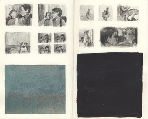 Page from January 2022. Moleskine A6 Sketchbook