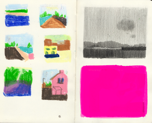 Page from January 2022. Moleskine A6 Sketchbook