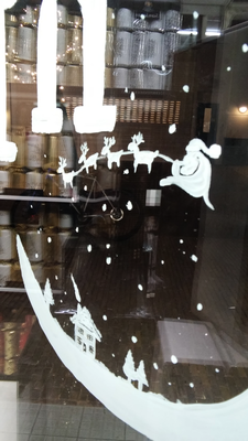 Kelly's - Wassenaar - kerst raam illustraties / christmas window painting