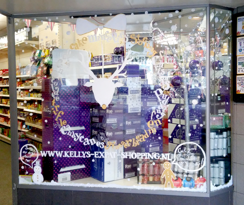 Kelly's - Wassenaar - kerst raam illustraties / christmas window painting