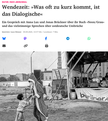 Interview im Neuen Deutschland