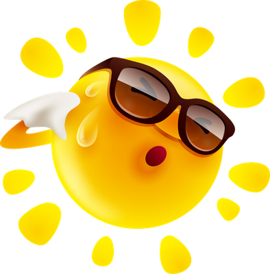 soleil - astre - environnement - smiley émoticône émoji cartoon clipart illustration - artémotic