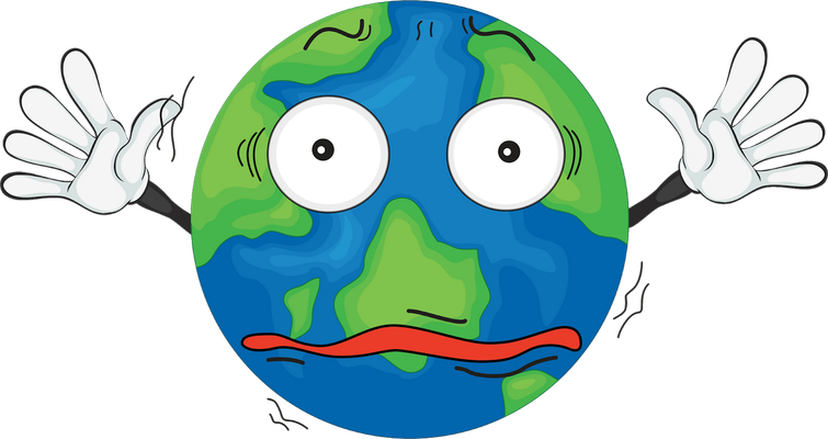 terre - astre - environnement - smiley émoticône émoji cartoon clipart illustration - artémotic