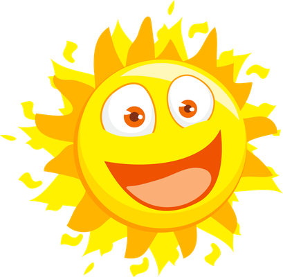 soleil - astre - environnement - smiley émoticône émoji cartoon clipart illustration - artémotic