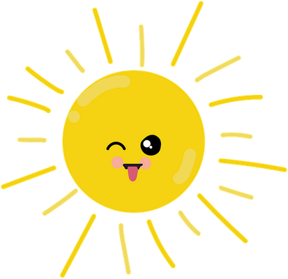 soleil - astre - environnement - smiley émoticône émoji cartoon clipart illustration - artémotic