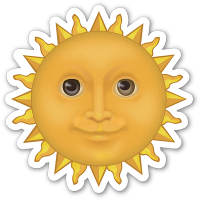 soleil - astre - environnement - smiley émoticône émoji cartoon clipart illustration - artémotic