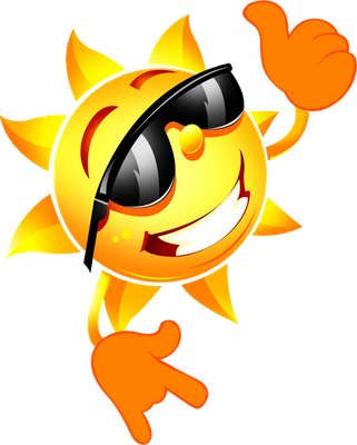 soleil - astre - environnement - smiley émoticône émoji cartoon clipart illustration - artémotic