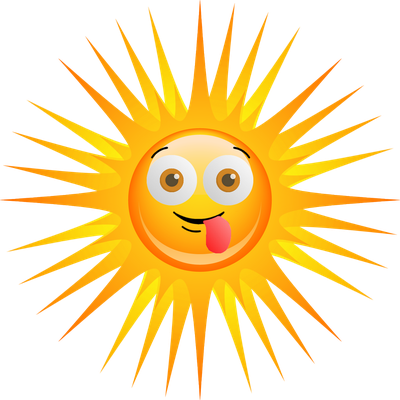 soleil - astre - environnement - smiley émoticône émoji cartoon clipart illustration - artémotic