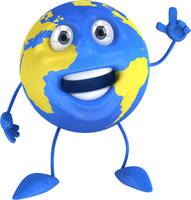 terre - astre - environnement - smiley émoticône émoji cartoon clipart illustration - artémotic