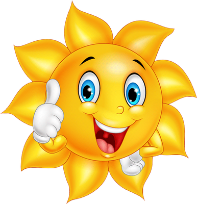 soleil - astre - environnement - smiley émoticône émoji cartoon clipart illustration - artémotic