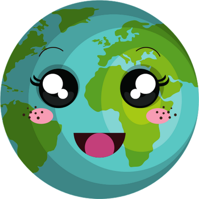 terre - astre - environnement - smiley émoticône émoji cartoon clipart illustration - artémotic