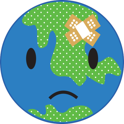 terre - astre - environnement - smiley émoticône émoji cartoon clipart illustration - artémotic