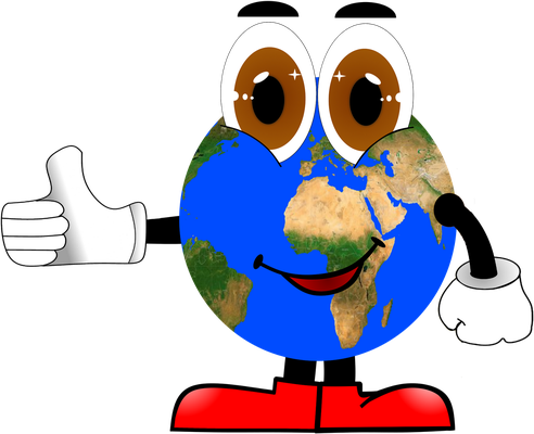 terre - astre - environnement - smiley émoticône émoji cartoon clipart illustration - artémotic