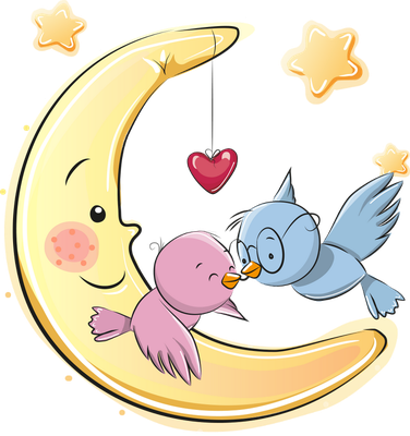 lune - astre - environnement - smiley émoticône émoji cartoon clipart illustration - artémotic