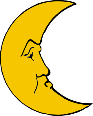 lune - astre - environnement - smiley émoticône émoji cartoon clipart illustration - artémotic