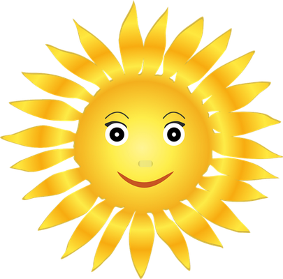 soleil - astre - environnement - smiley émoticône émoji cartoon clipart illustration - artémotic