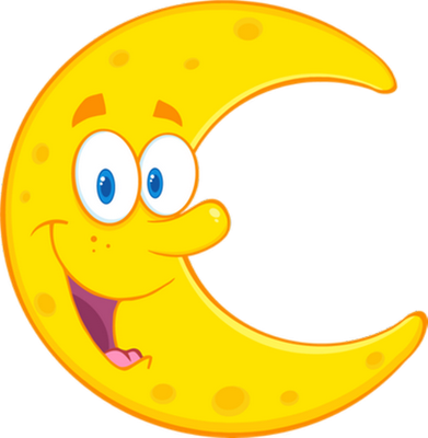 lune - astre - environnement - smiley émoticône émoji cartoon clipart illustration - artémotic