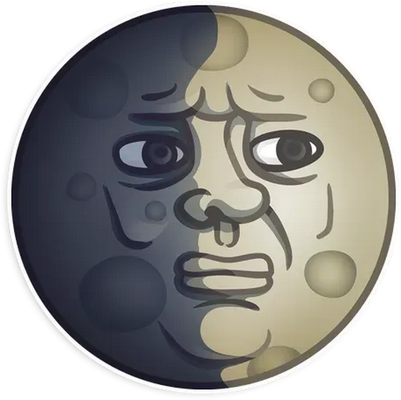 lune - astre - environnement - smiley émoticône émoji cartoon clipart illustration - artémotic