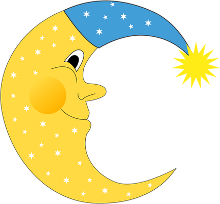 lune - astre - environnement - smiley émoticône émoji cartoon clipart illustration - artémotic