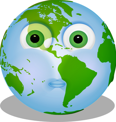 terre - astre - environnement - smiley émoticône émoji cartoon clipart illustration - artémotic