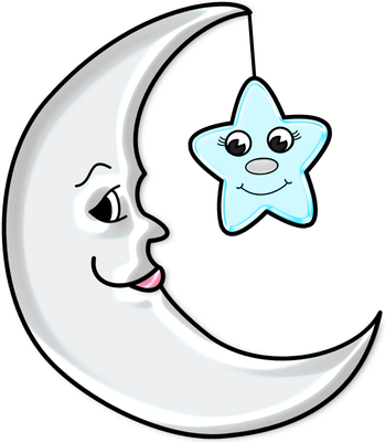 lune - astre - environnement - smiley émoticône émoji cartoon clipart illustration - artémotic