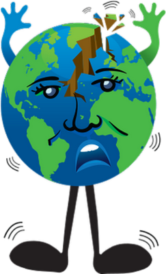 terre - astre - environnement - smiley émoticône émoji cartoon clipart illustration - artémotic