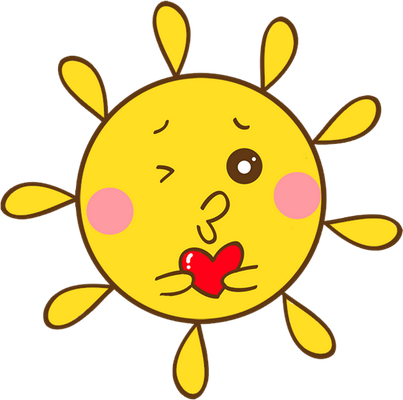 soleil - astre - environnement - smiley émoticône émoji cartoon clipart illustration - artémotic