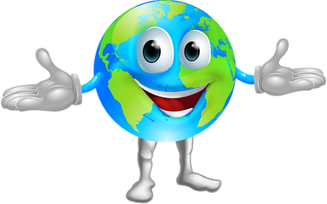terre - astre - environnement - smiley émoticône émoji cartoon clipart illustration - artémotic