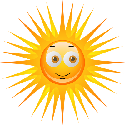 soleil - astre - environnement - smiley émoticône émoji cartoon clipart illustration - artémotic