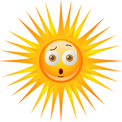 soleil - astre - environnement - smiley émoticône émoji cartoon clipart illustration - artémotic