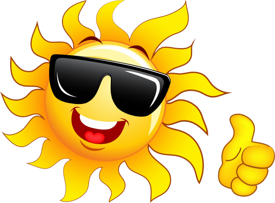 soleil - astre - environnement - smiley émoticône émoji cartoon clipart illustration - artémotic