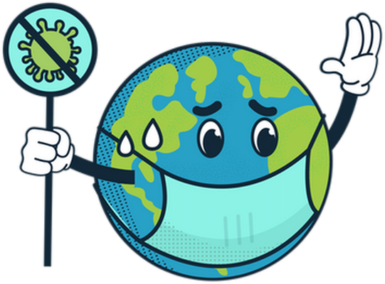 terre - astre - environnement - smiley émoticône émoji cartoon clipart illustration - artémotic