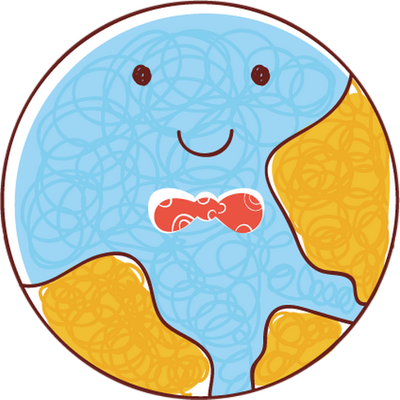 terre - astre - environnement - smiley émoticône émoji cartoon clipart illustration - artémotic