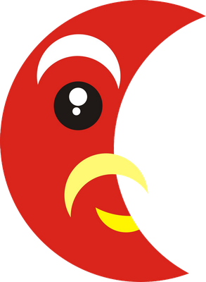 lune - astre - environnement - smiley émoticône émoji cartoon clipart illustration - artémotic