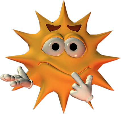 soleil - astre - environnement - smiley émoticône émoji cartoon clipart illustration - artémotic