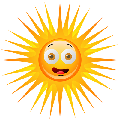 soleil - astre - environnement - smiley émoticône émoji cartoon clipart illustration - artémotic
