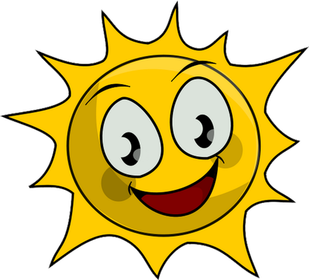 soleil - astre - environnement - smiley émoticône émoji cartoon clipart illustration - artémotic