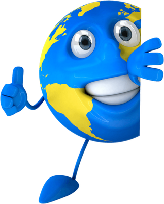 terre - astre - environnement - smiley émoticône émoji cartoon clipart illustration - artémotic