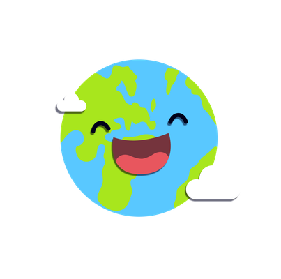 terre - astre - environnement - smiley émoticône émoji cartoon clipart illustration - artémotic