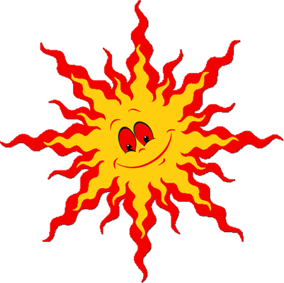 soleil - astre - environnement - smiley émoticône émoji cartoon clipart illustration - artémotic
