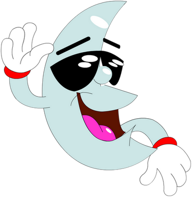 lune - astre - environnement - smiley émoticône émoji cartoon clipart illustration - artémotic