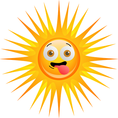 soleil - astre - environnement - smiley émoticône émoji cartoon clipart illustration - artémotic