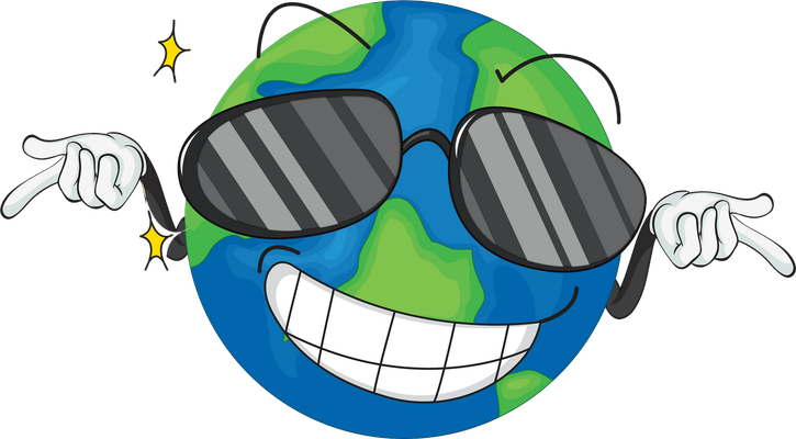 terre - astre - environnement - smiley émoticône émoji cartoon clipart illustration - artémotic