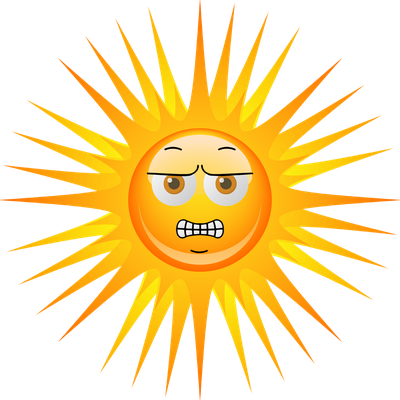 soleil - astre - environnement - smiley émoticône émoji cartoon clipart illustration - artémotic