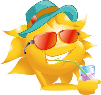 soleil - astre - environnement - smiley émoticône émoji cartoon clipart illustration - artémotic