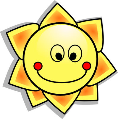 soleil - astre - environnement - smiley émoticône émoji cartoon clipart illustration - artémotic