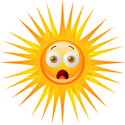 soleil - astre - environnement - smiley émoticône émoji cartoon clipart illustration - artémotic