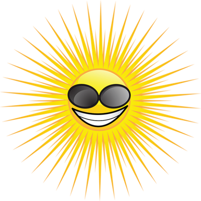 soleil - astre - environnement - smiley émoticône émoji cartoon clipart illustration - artémotic